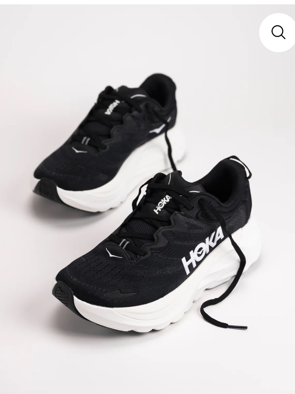 Hoka Gaviota 6 women Running Shoes MESH Black/White size 8D gently used